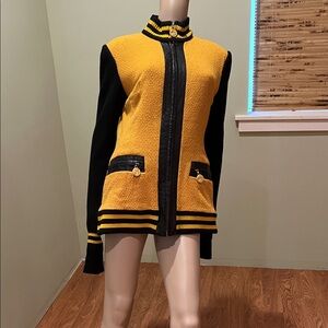 Donna Karan Stylish Yellow and Black Women's Jacket size 10